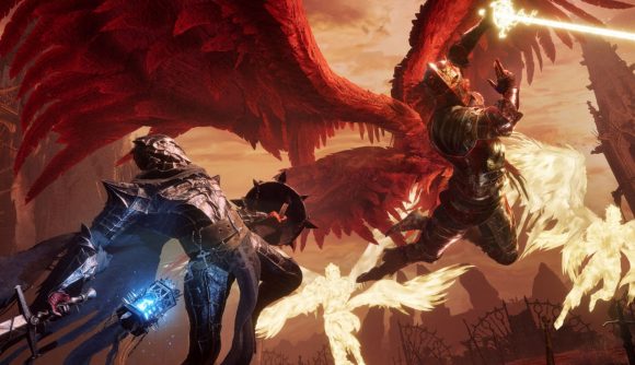 Lords of the Fallen review: two armor clad warriors about to strike each other